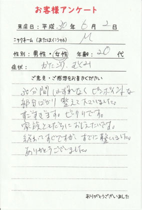 ���q�l�A���P�[�g�@M�l